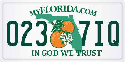 FL license plate 0237IQ