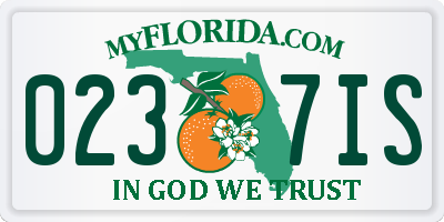 FL license plate 0237IS