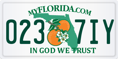 FL license plate 0237IY