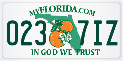 FL license plate 0237IZ