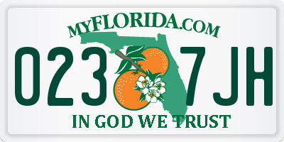 FL license plate 0237JH