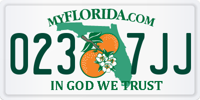 FL license plate 0237JJ