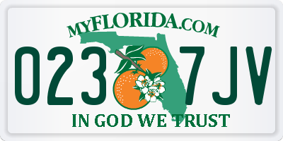 FL license plate 0237JV