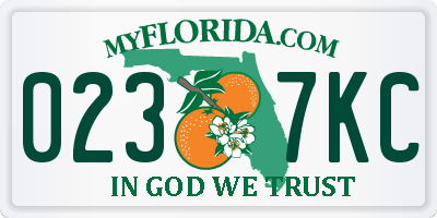 FL license plate 0237KC