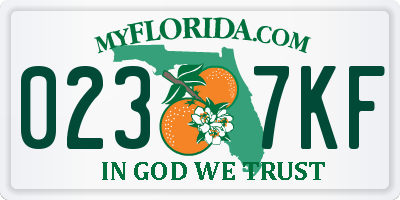 FL license plate 0237KF