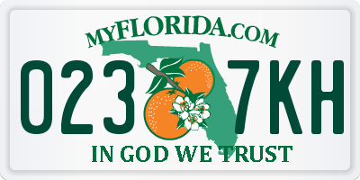 FL license plate 0237KH