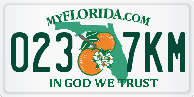FL license plate 0237KM