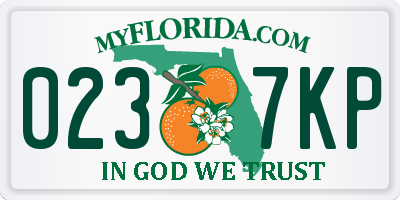 FL license plate 0237KP