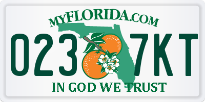 FL license plate 0237KT