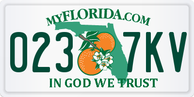 FL license plate 0237KV