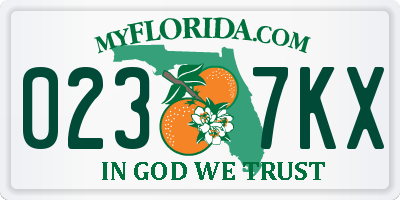 FL license plate 0237KX