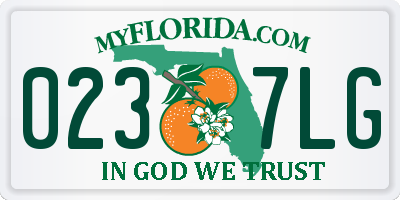 FL license plate 0237LG
