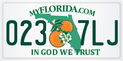FL license plate 0237LJ