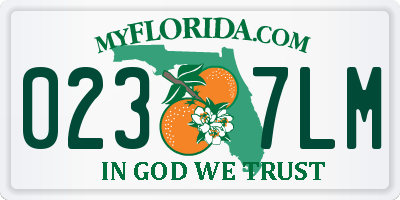 FL license plate 0237LM