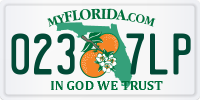 FL license plate 0237LP