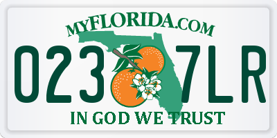 FL license plate 0237LR