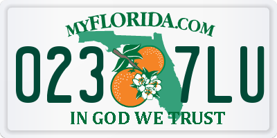 FL license plate 0237LU