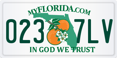 FL license plate 0237LV