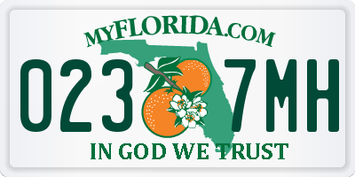 FL license plate 0237MH