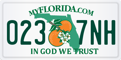 FL license plate 0237NH