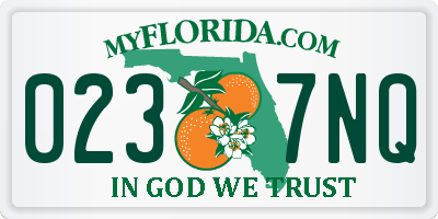 FL license plate 0237NQ
