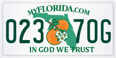 FL license plate 0237OG