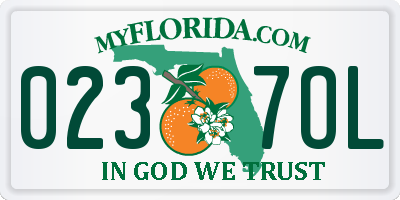 FL license plate 0237OL