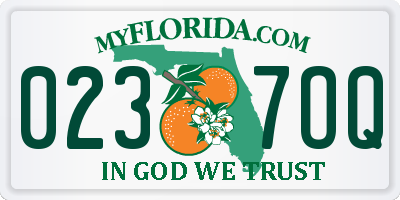 FL license plate 0237OQ