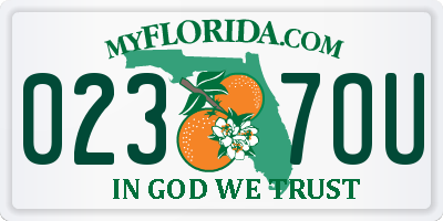 FL license plate 0237OU