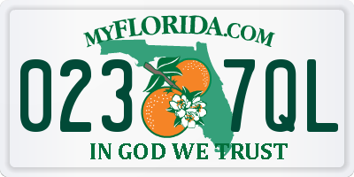 FL license plate 0237QL