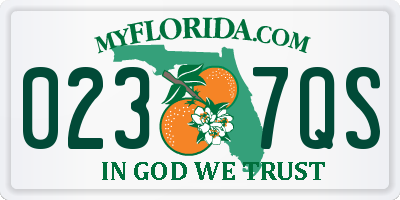 FL license plate 0237QS