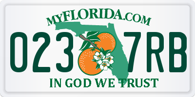 FL license plate 0237RB