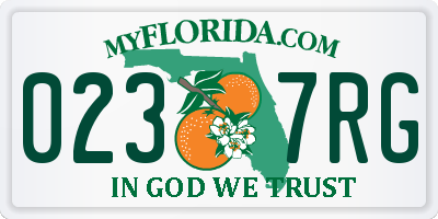 FL license plate 0237RG