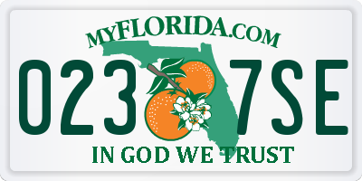 FL license plate 0237SE
