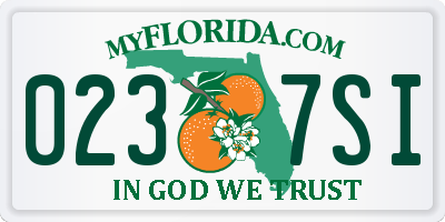 FL license plate 0237SI
