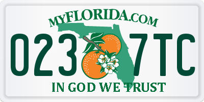 FL license plate 0237TC