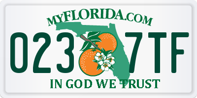 FL license plate 0237TF