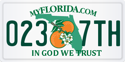 FL license plate 0237TH