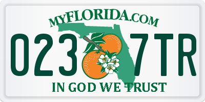 FL license plate 0237TR
