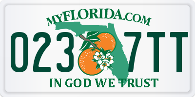 FL license plate 0237TT