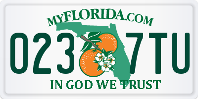 FL license plate 0237TU