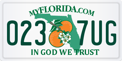 FL license plate 0237UG