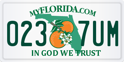 FL license plate 0237UM