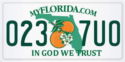FL license plate 0237UO