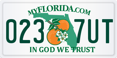 FL license plate 0237UT