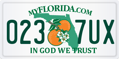FL license plate 0237UX