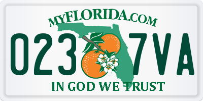 FL license plate 0237VA