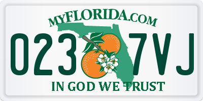 FL license plate 0237VJ