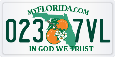 FL license plate 0237VL