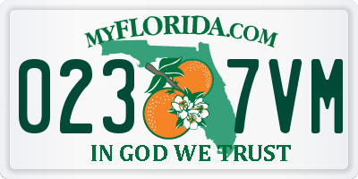 FL license plate 0237VM